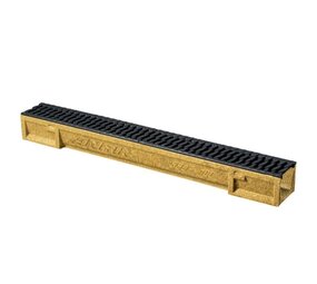 Anrin lijngoot, polyesterbeton SELF-100, 100 cm, gietijzer sleufrooster Anrin lijngoot, polyesterbeton SELF-100, 100 cm, gietijzer sleufrooster