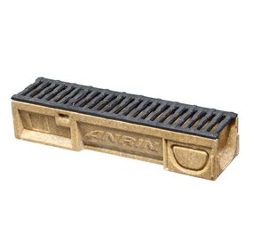 Anrin lijngoot, polyesterbeton SELF-100 50 cm, kunststof rooster Anrin lijngoot, polyesterbeton SELF-100 50 cm, kunststof rooster