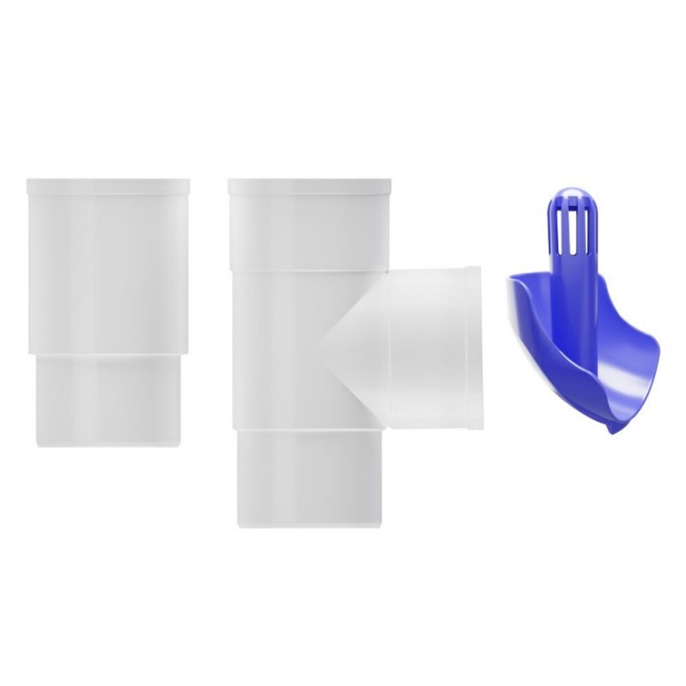 Rawinso regenwater afkoppelset, wit, 80 mm