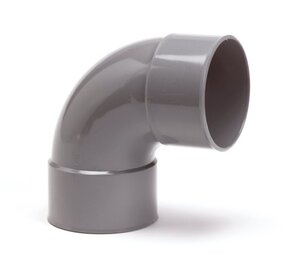 HWA bocht 88°, pvc, 2x inwendig lijm, 80 mm.