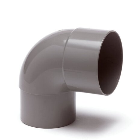 HWA bocht 87°, pvc, inwendig lijm x spie HWA bocht 87°, pvc, inwendig lijm x spie