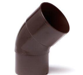 HWA bocht 45°, pvc, inwendig lijm x verjongd spie, bruin HWA bocht 45°, pvc, inwendig lijm x verjongd spie, bruin