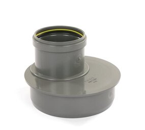 PVC verloopstuk, excentrisch, spie x manchet