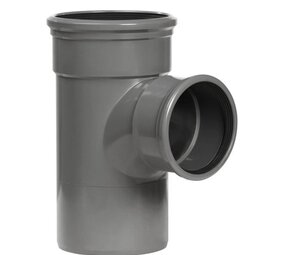 Pipelife pvc verloop T-stuk 88°, 2x manchet/1x spie