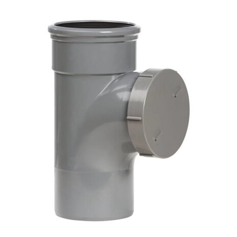 Pipelife PVC ontstoppingsstuk met schroefkap, manchet x spie Pipelife PVC ontstoppingsstuk met schroefkap, manchet x spie