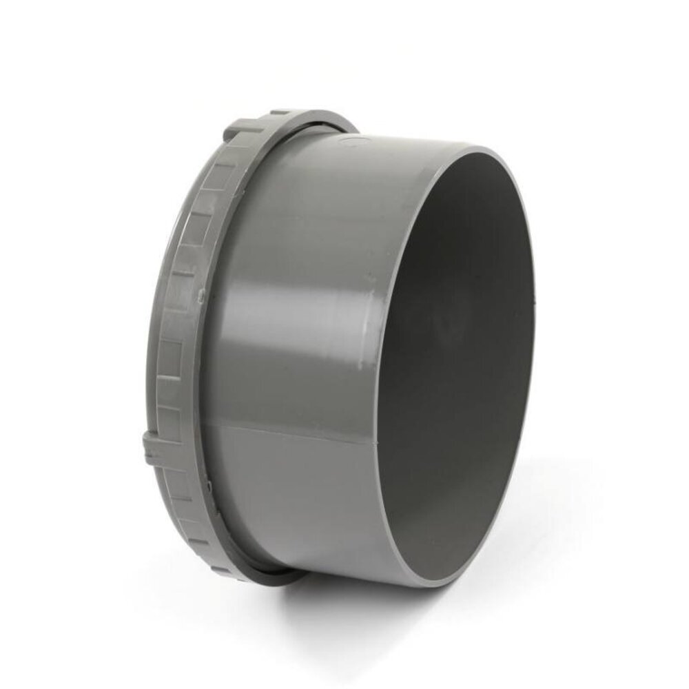 PVC eindstuk met schroefdeksel, 1x uitwendig lijm