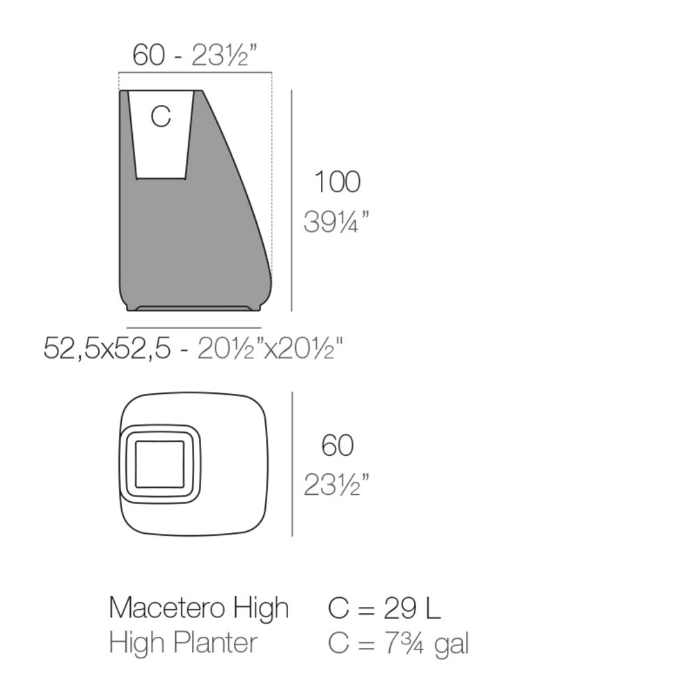 Vondom Noma high bloempot Vondom Noma high bloempot