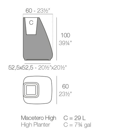 Vondom Noma high bloempot Vondom Noma high bloempot