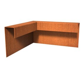 Overzetprofiel cortenstaal buitenhoek  5.4 x 15 x 5 cm Overzetprofiel cortenstaal buitenhoek  5.4 x 15 x 5 cm