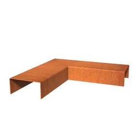 Overzetprofiel cortenstaal hoek  10.4 x 5 x 5 cm Overzetprofiel cortenstaal hoek  10.4 x 5 x 5 cm