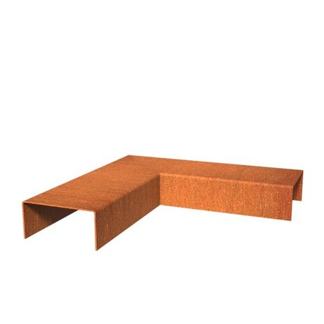 Overzetprofiel cortenstaal hoek  10.4 x 5 x 5 cm