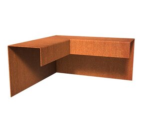 Overzetprofiel cortenstaal buitenhoek  10.4 x 15 x 5 cm Overzetprofiel cortenstaal buitenhoek  10.4 x 15 x 5 cm
