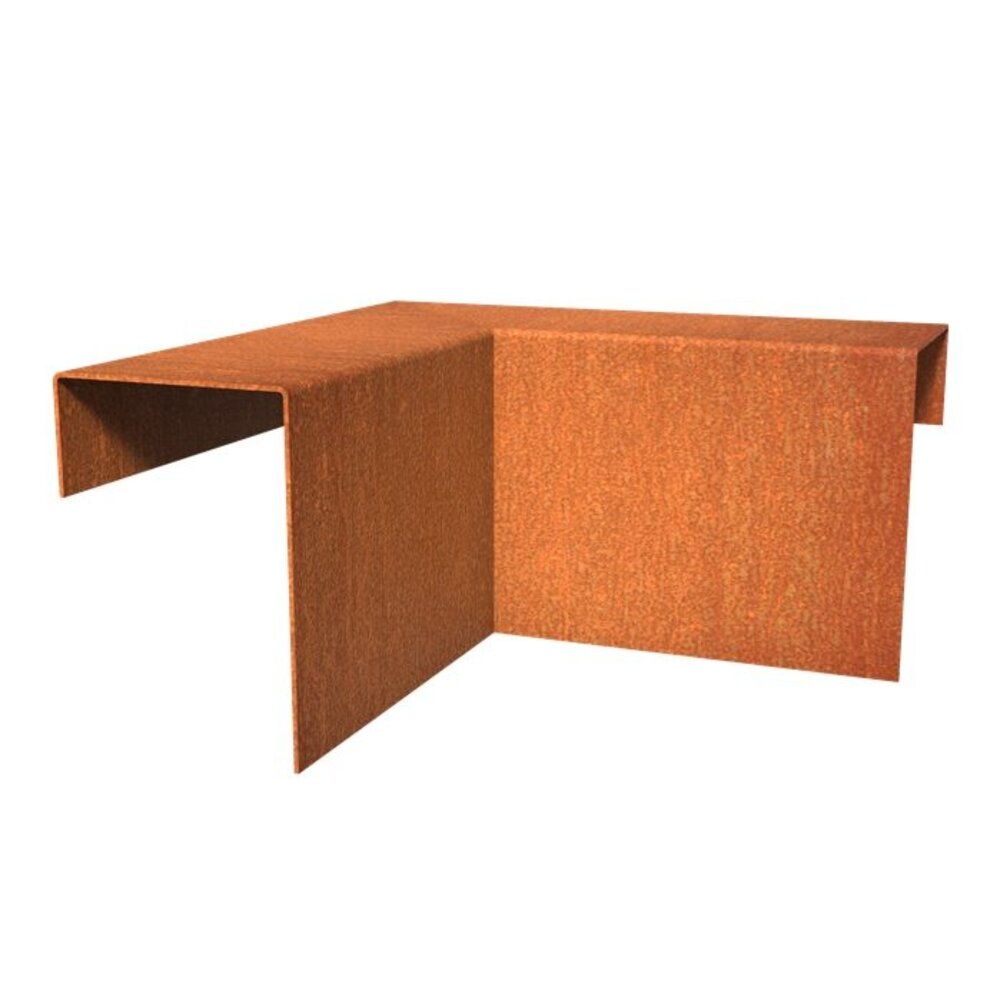 Overzetprofiel cortenstaal binnenhoek  10.4 x 15 x 5 cm Overzetprofiel cortenstaal binnenhoek  10.4 x 15 x 5 cm