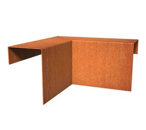 Overzetprofiel cortenstaal binnenhoek  10.4 x 15 x 5 cm Overzetprofiel cortenstaal binnenhoek  10.4 x 15 x 5 cm