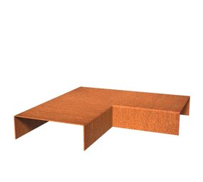 Overzetprofiel cortenstaal hoek  15.4 x 5 x 5 cm Overzetprofiel cortenstaal hoek  15.4 x 5 x 5 cm