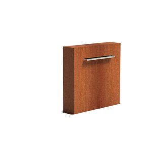 Vijvermuur cortenstaal vrij 100 x 25 x 100 cm, 60 cm waterval Vijvermuur cortenstaal vrij 100 x 25 x 100 cm, 60 cm waterval