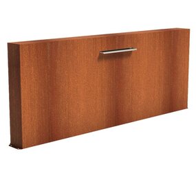 Vijvermuur cortenstaal vrij 300 x 25 x 120 cm, 60 cm waterval Vijvermuur cortenstaal vrij 300 x 25 x 120 cm, 60 cm waterval