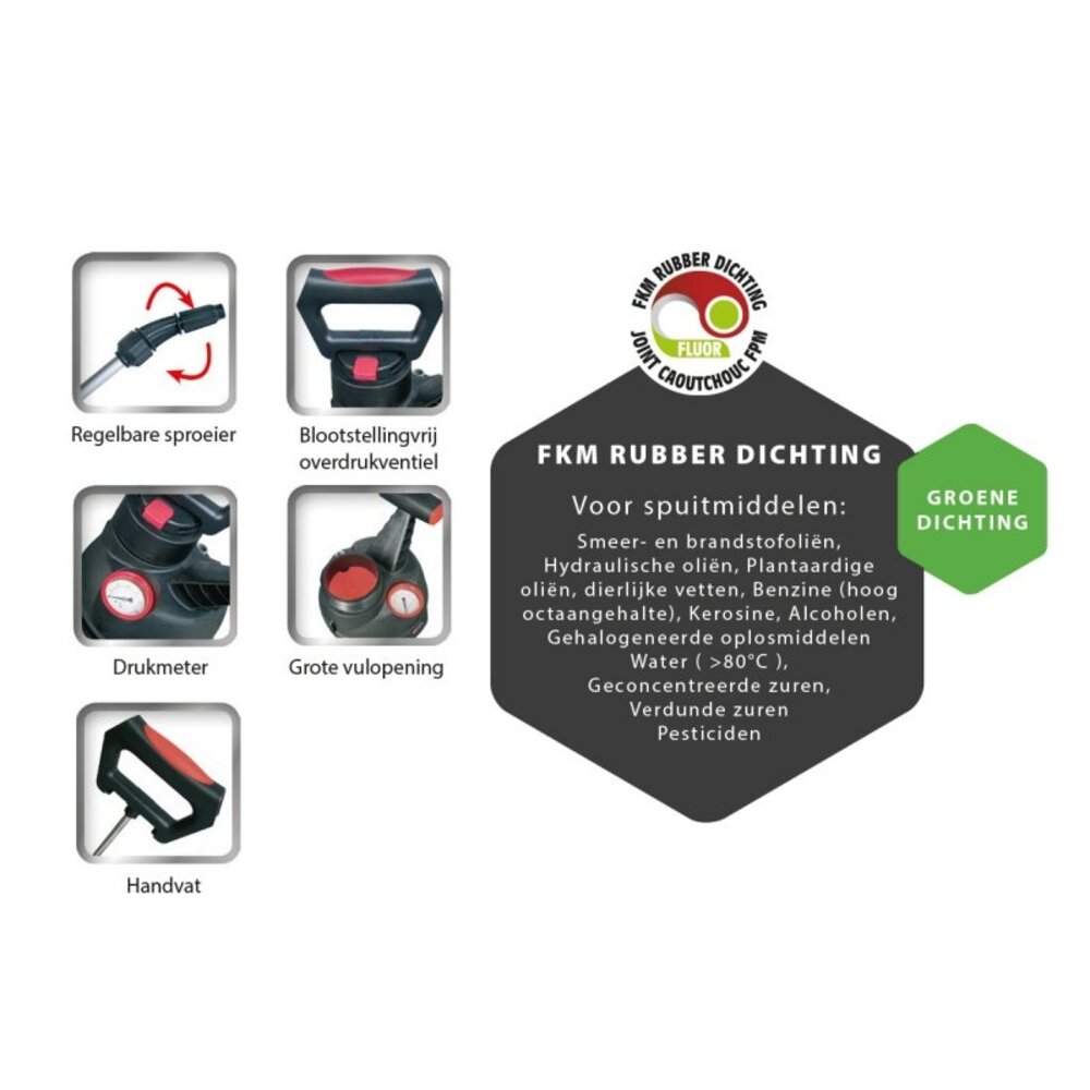 Polet Druksproeier 5L FKM dichtingen