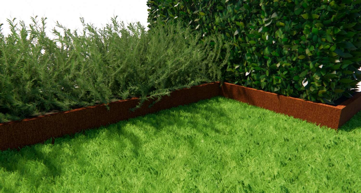 Cortenstaal kantopsluiting plaatsen