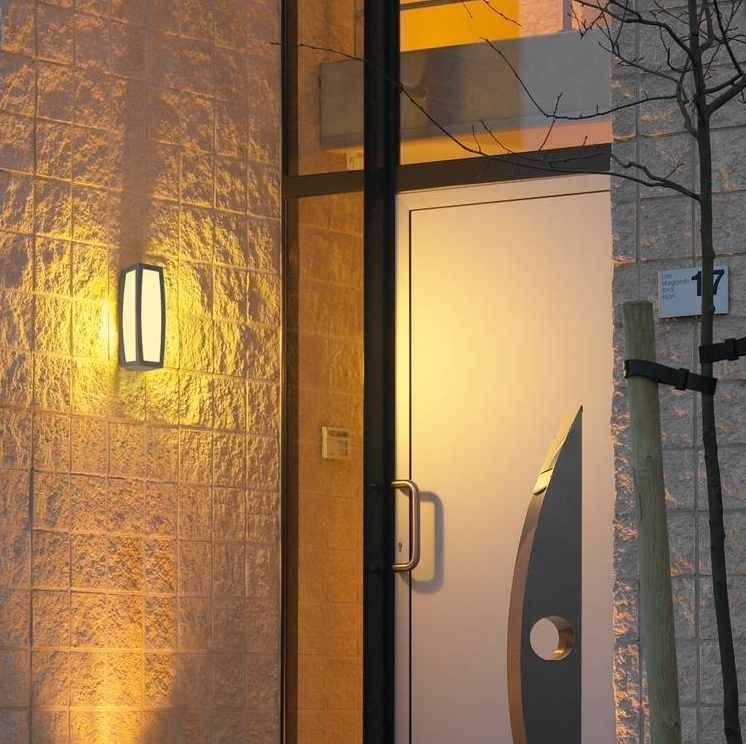 SLV Meridian BOX antraciet wandlamp met sensor