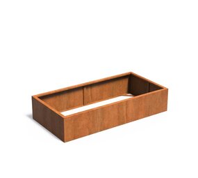 Andes cortenstaal 200x100x40 cm  zonder bodem Andes cortenstaal 200x100x40 cm  zonder bodem