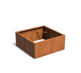 Andes cortenstaal 140x140x60 cm  zonder bodem Andes cortenstaal 140x140x60 cm  zonder bodem