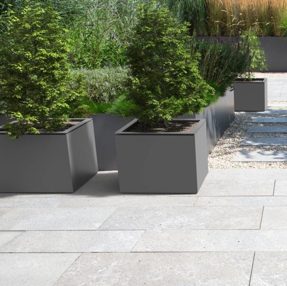 Dipott Domus aluminium  98x98x80 cm plantenbak Dipott Domus aluminium  98x98x80 cm plantenbak