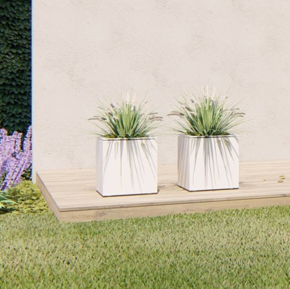 Dipott Domus aluminium  82x82x70 cm plantenbak