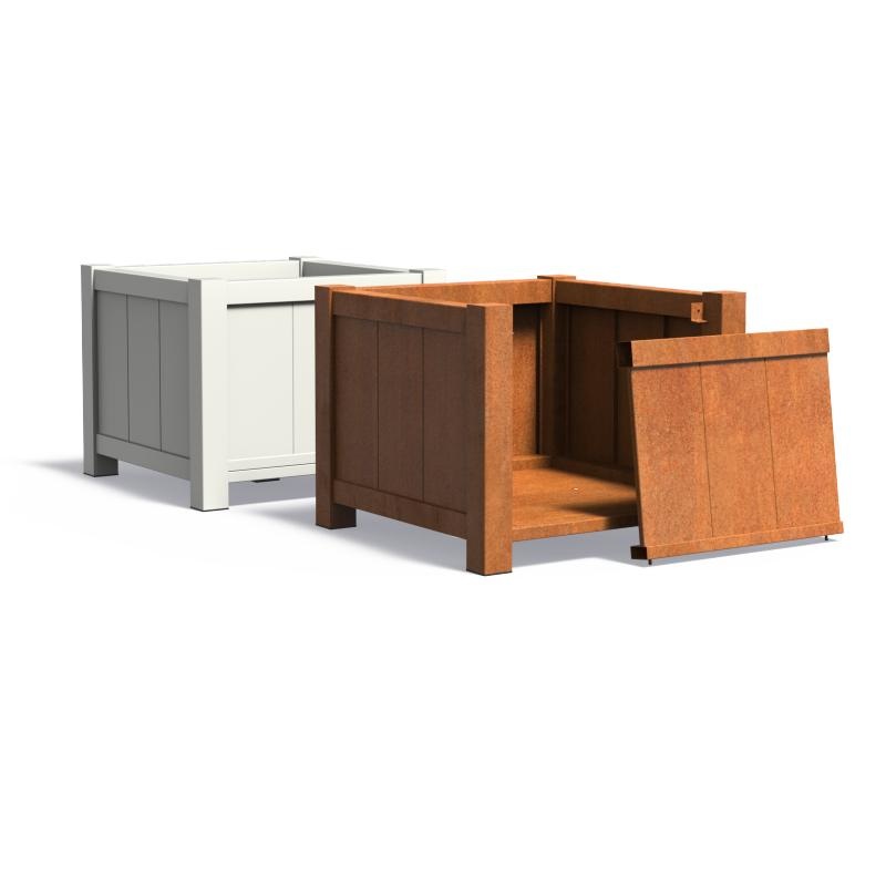 Dipott YORK aluminium 100 x 100 x h.80 cm plantenbak