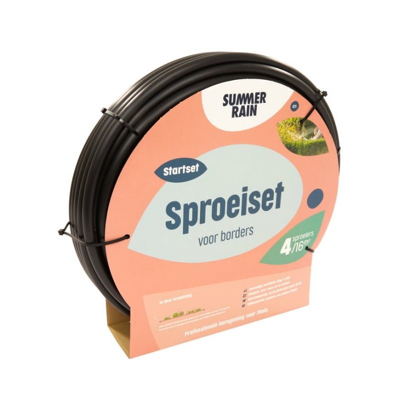 Summerrain sproeiset voor borders incl. 4 sproeiers, max. 16 m²