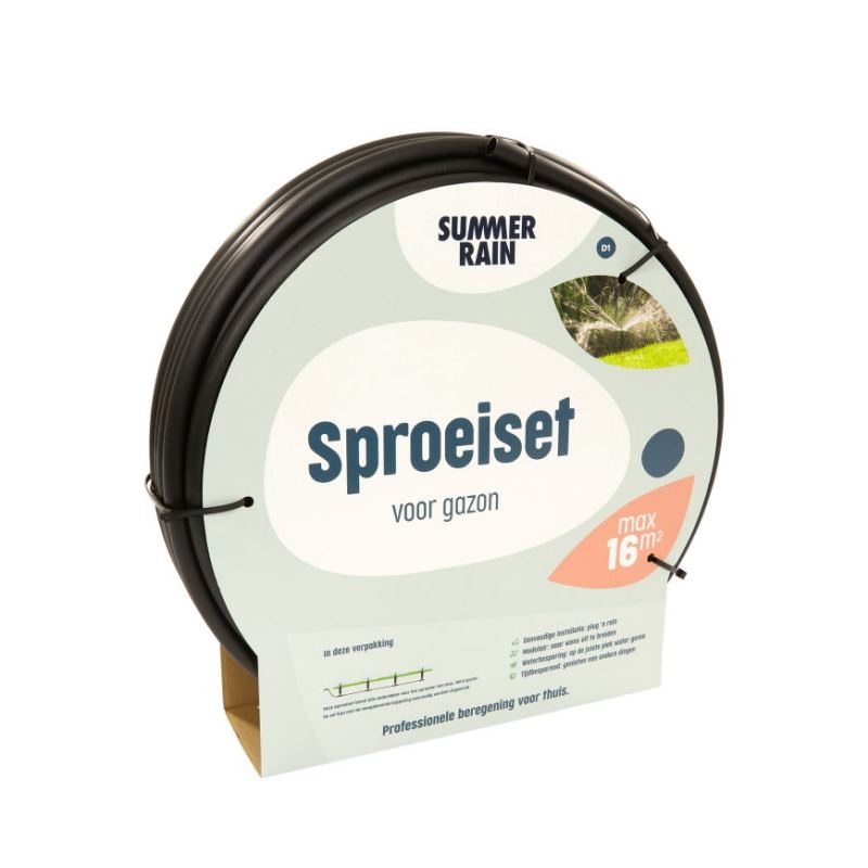 Summerrain sproeiset voor gazon, incl. 4 sproeiers, max 16 m²