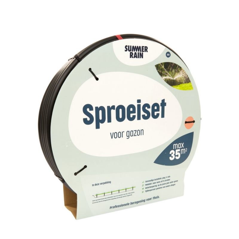 Summerrain sproeiset voor gazon, incl. 6 sproeiers, max 35m²