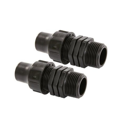 Summerrain koppeling, klem x buitendraad, 16 mm x ¾", set à 2 stuks, E2 Summerrain koppeling, klem x buitendraad, 16 mm x ¾", set à 2 stuks, E2