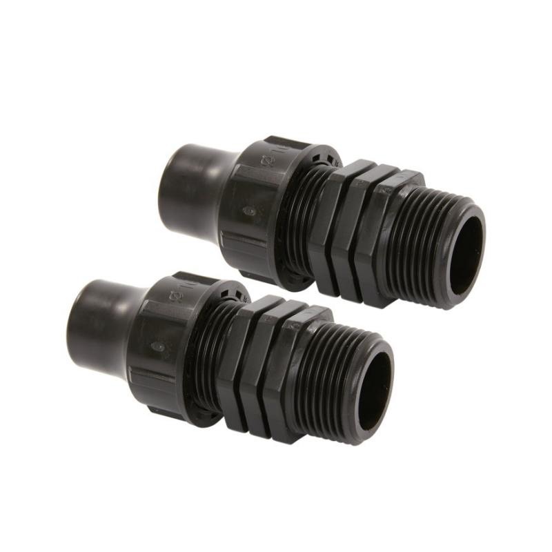 Summerrain koppeling, klem x buitendraad, 16 mm x ¾", set à 2 stuks