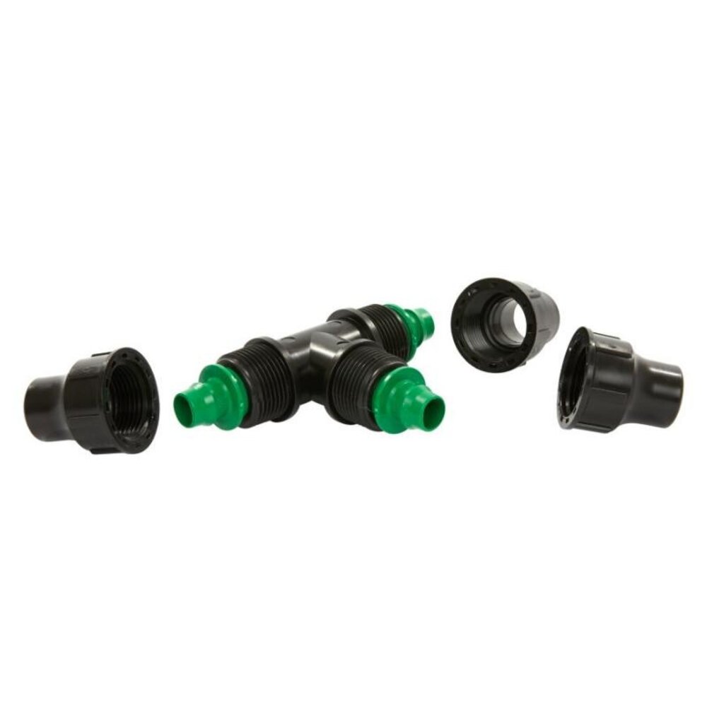 Summerrain T-stuk 90°, 3x klem, 16 mm, E5 Summerrain T-stuk 90°, 3x klem, 16 mm, E5