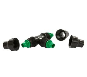 Summerrain T-stuk 90°, 3x klem, 16 mm Summerrain T-stuk 90°, 3x klem, 16 mm