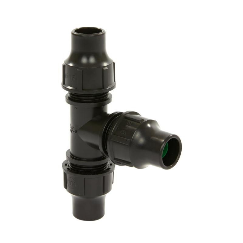 Summerrain T-stuk 90°, 3x klem, 16 mm