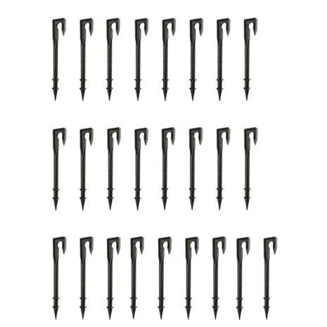 Summerrain grondpen, 16 mm, zwart, set à 25 stuks, E10 Summerrain grondpen, 16 mm, zwart, set à 25 stuks, E10