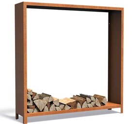 Forno LOGG houtopslag 180 x 40 x 180 cm cortenstaal Forno LOGG houtopslag 180 x 40 x 180 cm cortenstaal
