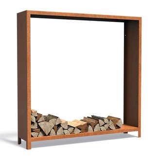 Forno houtopslag 180 x 40 x 180 cm cortenstaal Forno houtopslag 180 x 40 x 180 cm cortenstaal