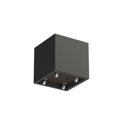 Buxus polyester 70x70x70 cm met wielen plantenbak