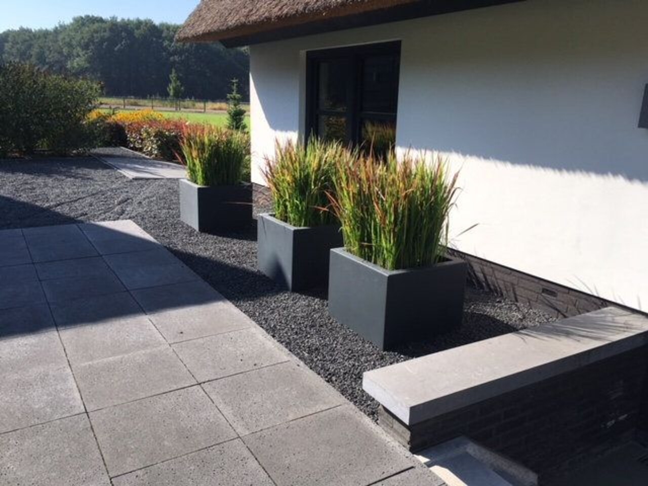 Buxus polyester 150x50x60 cm met wielen plantenbak