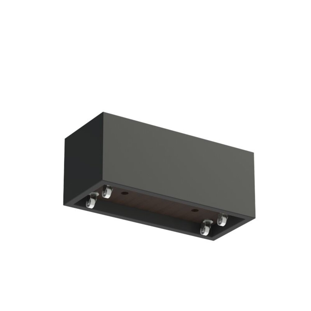 Buxus polyester 120x50x50 cm met wielen plantenbak