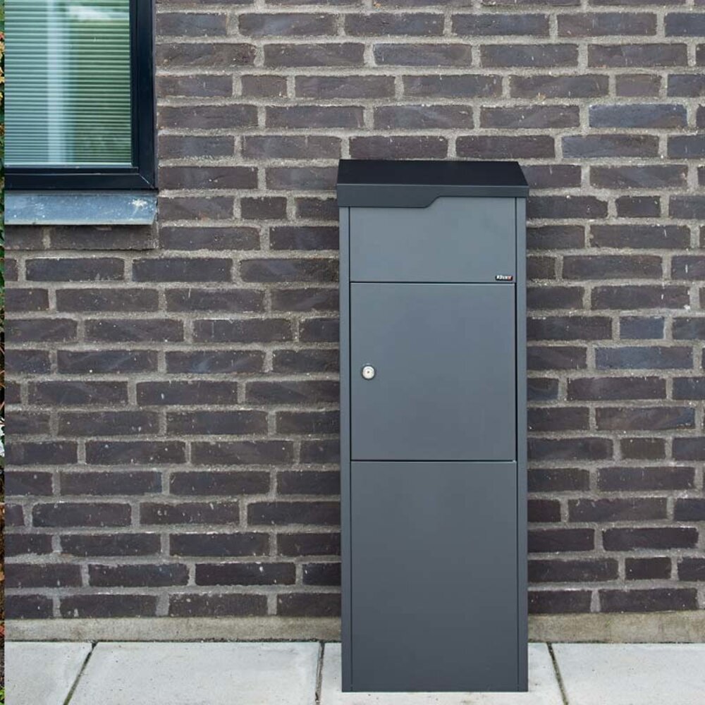 Allux 650 Antraciet / zwart pakketbrievenbus