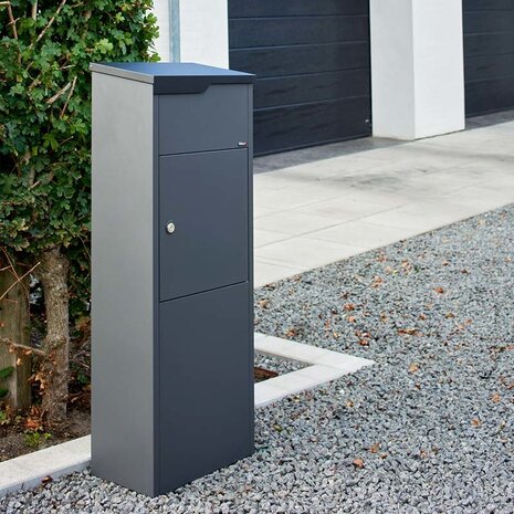 Allux 650 Antraciet / zwart pakketbrievenbus
