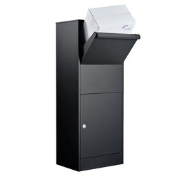 Allux 800L Zwart pakketbrievenbus Allux 800L Zwart pakketbrievenbus