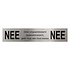 NEE/NEE plaatje RVS zelfklevend NEE/NEE plaatje RVS zelfklevend