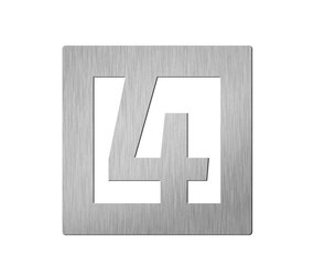 Didheya Vierkant 60 mm. NR. 4 Roestvaststaal