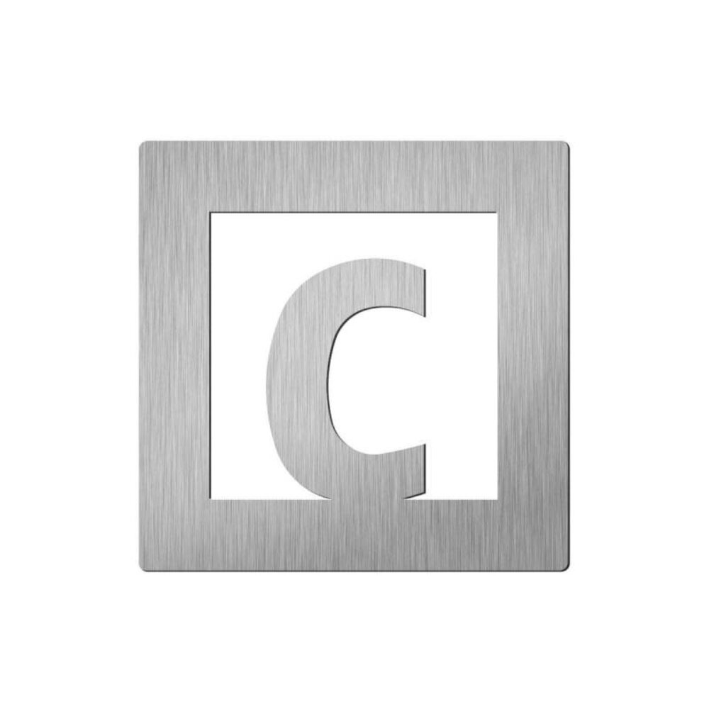 Didheya Vierkant 60 mm. Letter C Roestvaststaal Didheya Vierkant 60 mm. Letter C Roestvaststaal