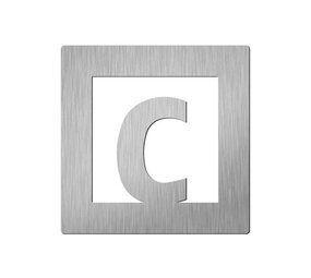 Didheya Vierkant 60 mm. Letter C Roestvaststaal Didheya Vierkant 60 mm. Letter C Roestvaststaal